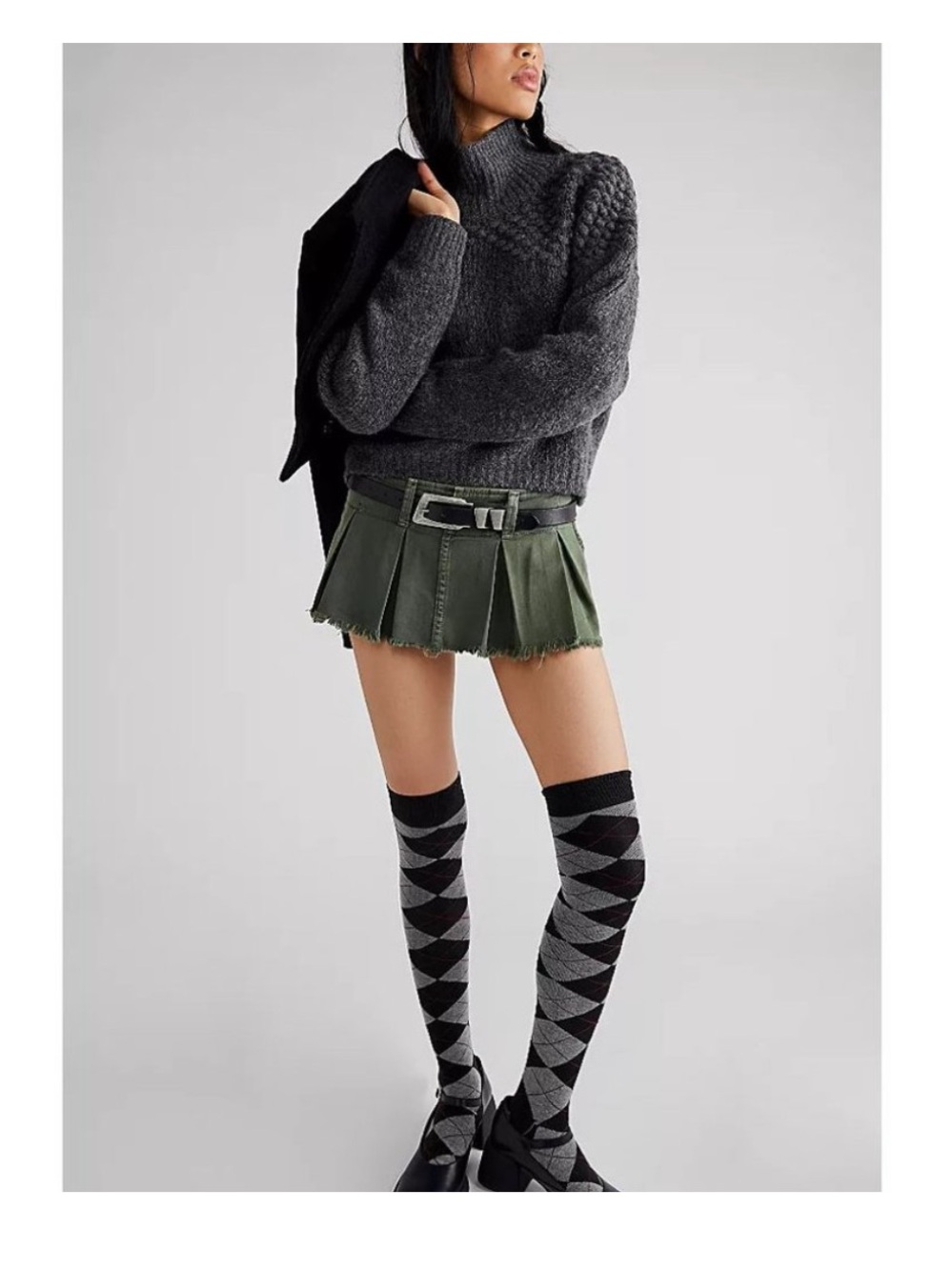 NWT Free People Bradley Pullover Charcoal Heather Medium
